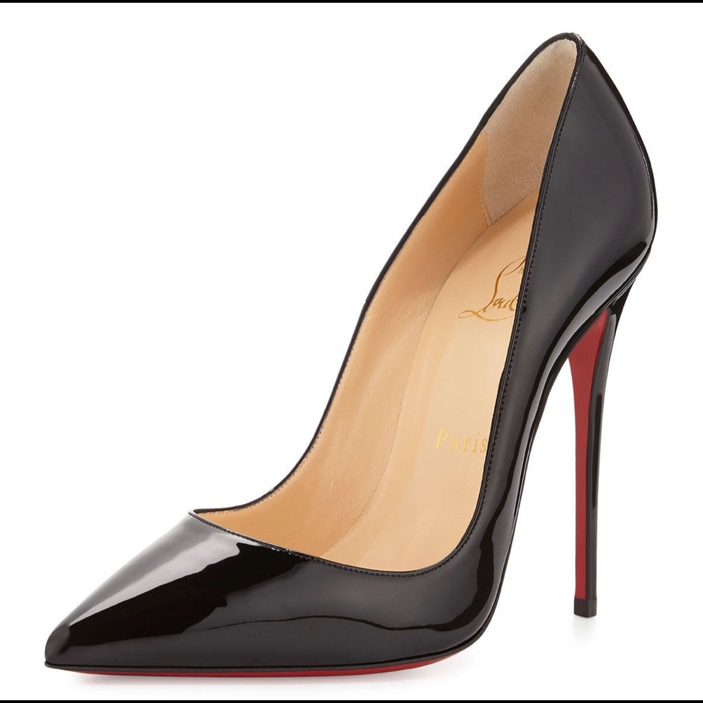 AUTHENTIC Christian Louboutin So Kate Black Patent Pumps